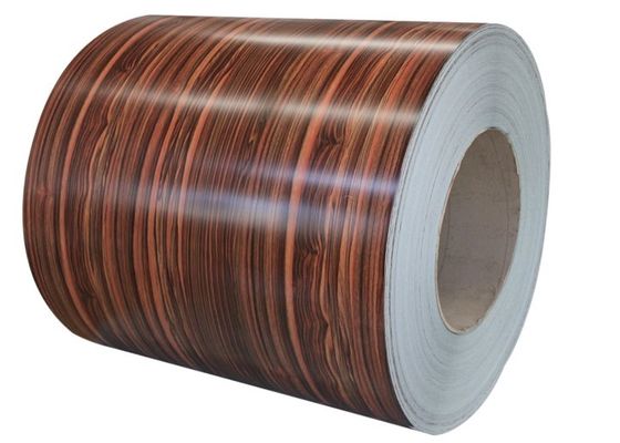 RUÍDO revestido da grão JIS da madeira da simulação da bobina 0.2MM da chapa de aço da cor de 1200MM