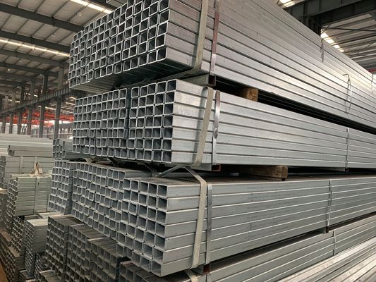 Tubos de aço retangulares quadrados galvanizados por imersão a quente seção oca Estufa