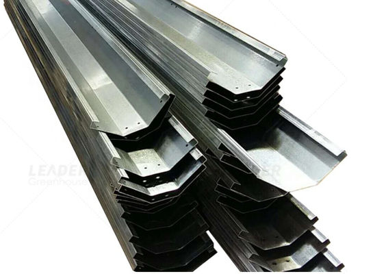 Calha de chuva de aço galvanizado para estufa comercial conectada 2,0 mm